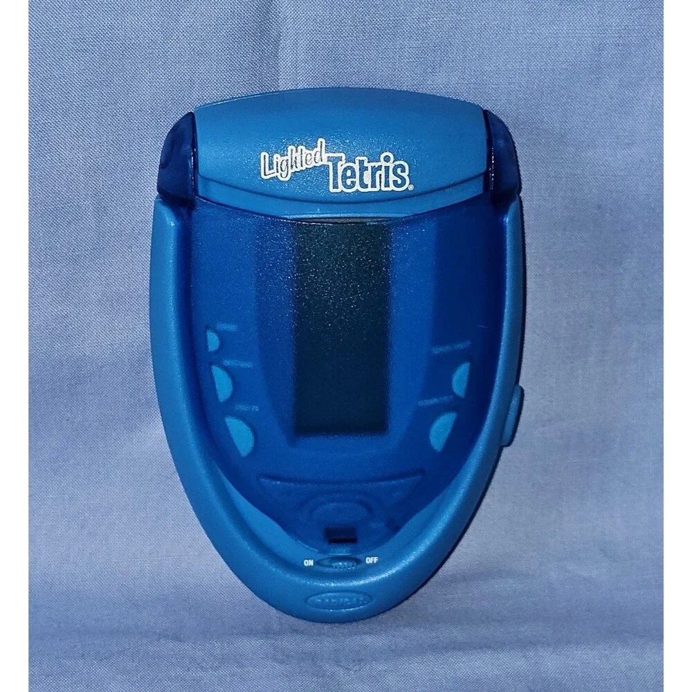 Vintage 2003 Radica Lighted TETRIS Handheld Video Game TESTED - Retro Block Blue